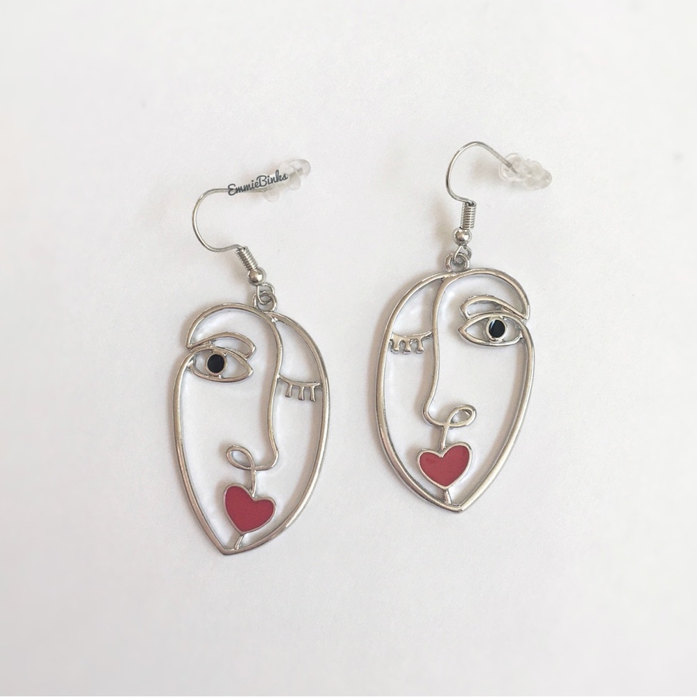 ✨3for$38 New Zara Artsy Picasso Vibe Abstract Artist Statement Drop Earrings - Picture 4 of 16